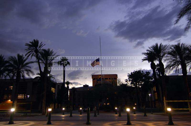 The Wesley Bolin Park at dusk
