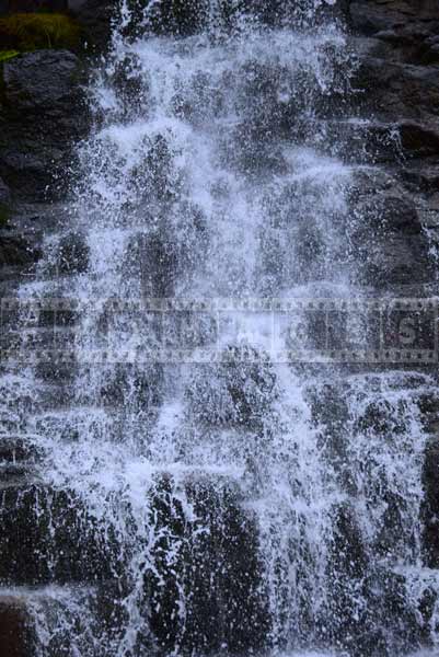Gorgeous cascading falling water at waterfall, water images