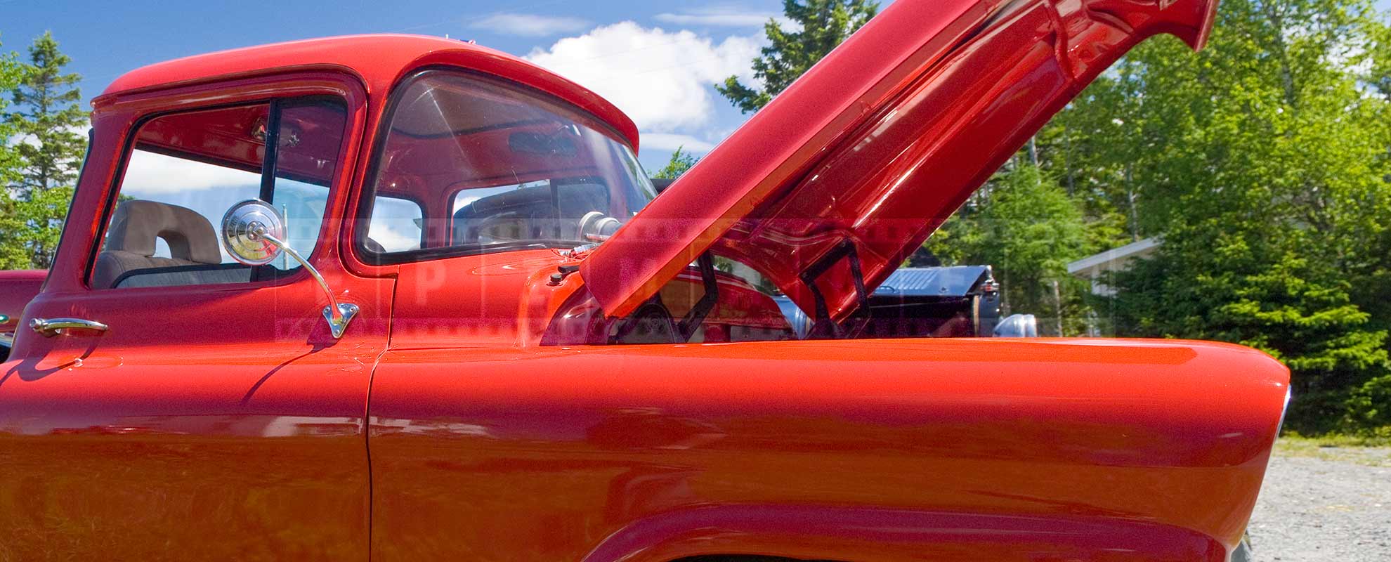 red half ton truck